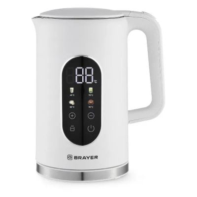 Лот: 24902053. Фото: 1. Электрический чайник Brayer BR6107WH. Чайники, кофемашины, кулеры
