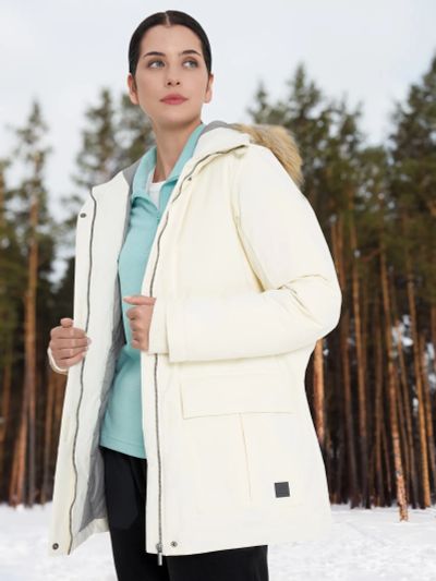 Лот: 23275659. Фото: 1. Пуховик женский Outventure, Бежевый. Легкие куртки, толстовки