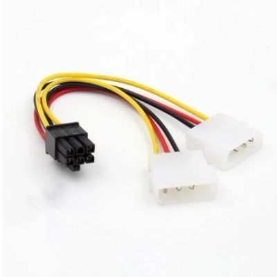 Лот: 3855707. Фото: 1. (2 molex - 6pin) Переходник питания... Шлейфы, кабели, переходники