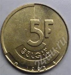 Лот: 352297. Фото: 1. Бельгия. 5 франк 1993г. Европа