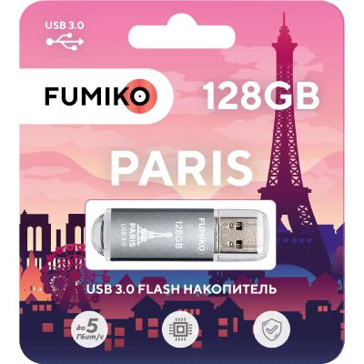 Лот: 20237445. Фото: 1. Флешка Fumiko Paris 128GB | Цвет... USB-флеш карты
