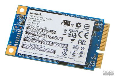 Лот: 14931744. Фото: 1. SSD диск M.SATA 32Gb SanDisk. SSD-накопители