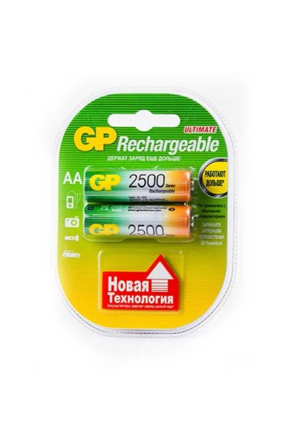 Лот: 14550987. Фото: 1. Аккумулятор Ni-MH AA GP 2500mAh... Батарейки, аккумуляторы, элементы питания