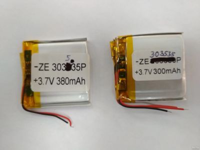 Лот: 11524101. Фото: 1. Аккумулятор 303535 3,7V 3х35х35мм... Батарейки, аккумуляторы, элементы питания