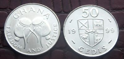 Лот: 8812067. Фото: 1. Гана 50 седи 1999 (Ш - 34). Африка