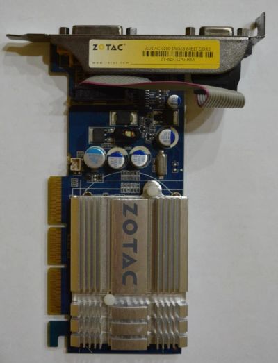 Лот: 4148554. Фото: 1. Видеокарта ZOTAC GeForce 6200... Видеокарты