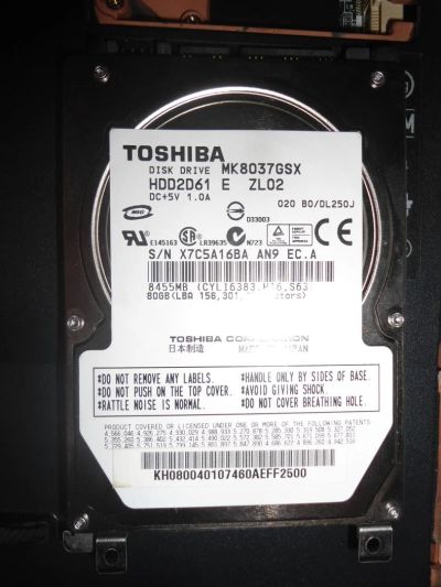 Лот: 8295454. Фото: 1. Жесткий диск на ноут, Toshiba... Жёсткие диски (HDD)