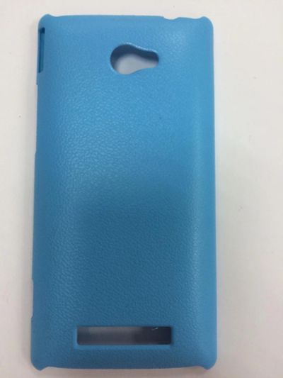 Лот: 10526502. Фото: 1. Чехол HTC 8X Пластик Голубой Pixel... Чехлы, бамперы