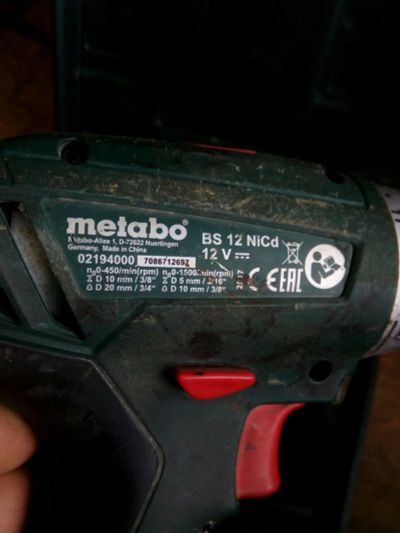 Лот: 17378916. Фото: 1. metabo bs 12 nicd. Электроинструмент