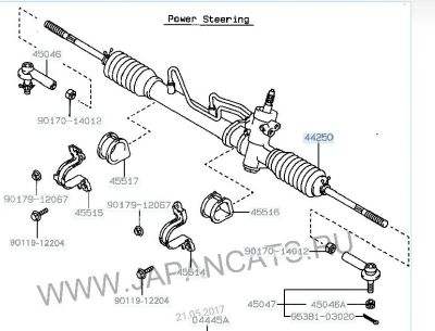 Лот: 9708259. Фото: 1. Рулевая рейка на toyota corolla... Ходовая, подвеска, рулевое управление