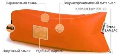 Лот: 16201711. Фото: 1. Лежак надувной Ламзак с карманами... Туристическая, походная мебель