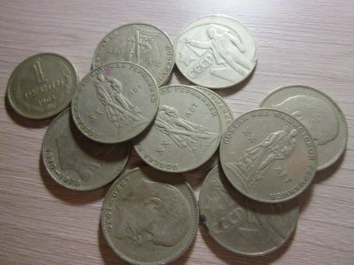 Лот: 14832680. Фото: 1. Юбилейка рубли СССР 11 шт. Россия и СССР 1917-1991 года