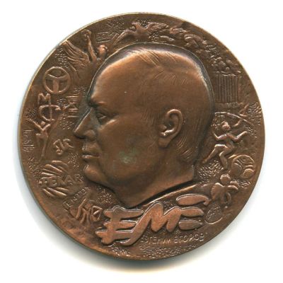 Лот: 16379826. Фото: 1. оссия Медаль 1995 дизайнер Евгений... Юбилейные