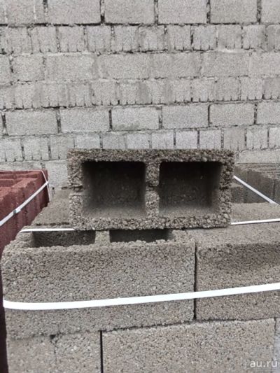 Лот: 17598266. Фото: 1. Блок пщс (200х200х400) 2-х пустотный... Блоки, кирпич, брусчатка