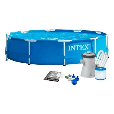 Лот: 25340115. Фото: 1. Каркасный бассейн Intex Metal... Бассейны, аксессуары и комплектующие