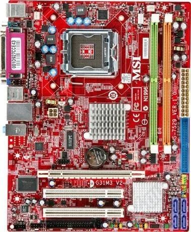 Лот: 655938. Фото: 1. MSI G31M3-F V2. Материнские платы