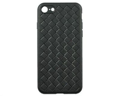 Лот: 12577235. Фото: 1. Чехол iPhone 7/8 плетеный черный. Чехлы, бамперы
