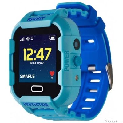 Лот: 21237679. Фото: 1. GPS часы SMARUS kids K6 синие. Смарт-часы, фитнес-браслеты, аксессуары