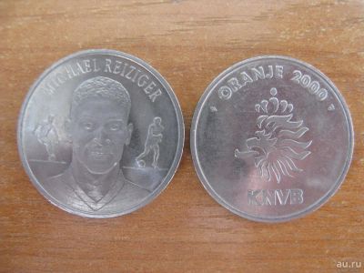 Лот: 11200019. Фото: 1. Футбольный жетон. Михаэль Райцигер... Другое (значки, медали, жетоны)