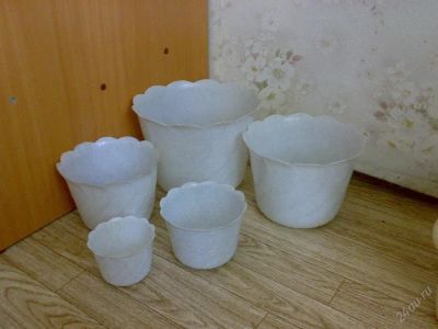 Лот: 61641. Фото: 1. Горшок пластиковый 0,5л. Кашпо, горшки, вазоны для цветов
