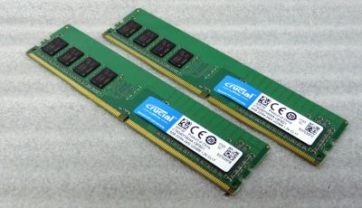 Лот: 19419741. Фото: 1. DDR4 16Gb (2*8Gb) 2400MHz Crucial... Оперативная память