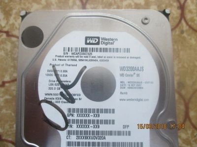 Лот: 11351241. Фото: 1. Жесткий диск wd3200aajs. Жёсткие диски (HDD)