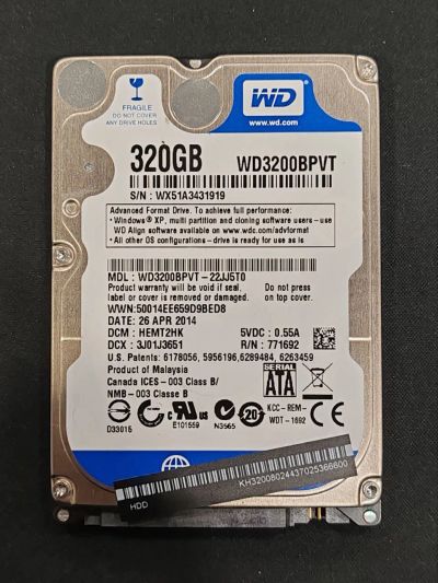 Лот: 25883787. Фото: 1. Жесткий диск HDD Western Digital... Жёсткие диски (HDD)