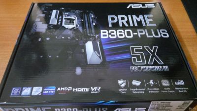 Лот: 13251129. Фото: 1. Материнская плата ASUS PRIME B360-PLUS... Материнские платы
