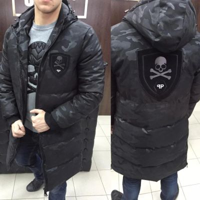 Лот: 8751744. Фото: 1. Удлинённый пуховик Philipp Plein. Верхняя одежда