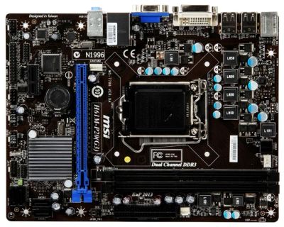 Лот: 6935564. Фото: 1. MSI H61M-P20 (G3) Intel H61, LGA1155... Материнские платы