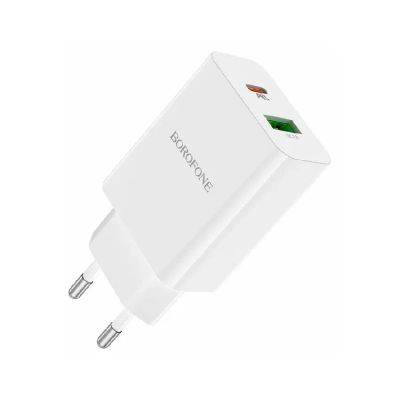 Лот: 22195092. Фото: 1. Сетевой блок Borofone BA67A USB... Зарядные устройства, блоки питания, адаптеры сетевые для смартфонов