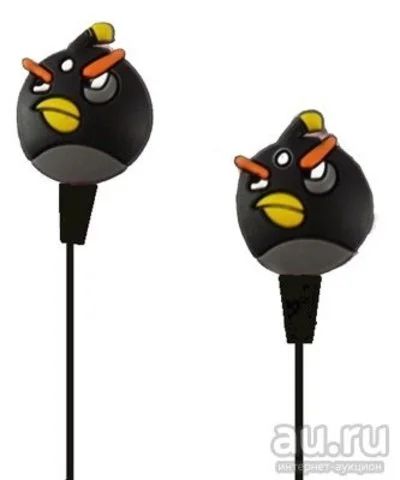 Лот: 8878315. Фото: 1. наушники angry birds черные. Наушники, гарнитуры