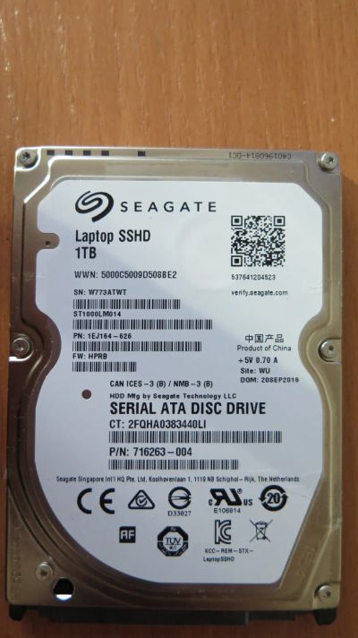 Лот: 24962748. Фото: 1. Жесткий диск Seagate Laptop SSHD... Жёсткие диски (HDD)