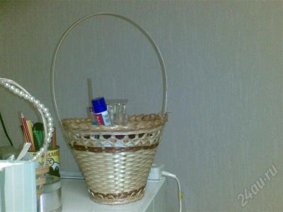 Лот: 267360. Фото: 1. Корзинка плетенная. Кашпо, горшки, вазоны для цветов