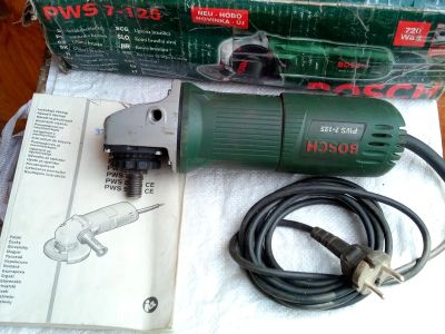 Лот: 22390368. Фото: 1. Болгарка "Bosch" pws 7-125. Далее... Электроинструмент