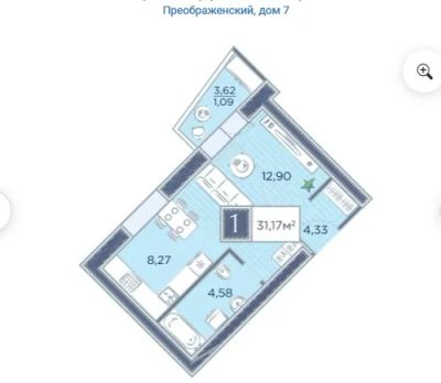 Лот: 20863264. Фото: 1. Продам в ипотеку без первоначального... Квартиры, студии