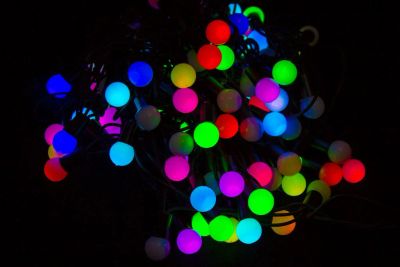 Лот: 16903409. Фото: 1. Гирлянда Нить-шарик, 1,8 см, RGB... Гирлянды, шарики, новогодние аксессуары