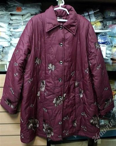 Лот: 2445087. Фото: 1. Большая бордовая женская куртка... Верхняя одежда