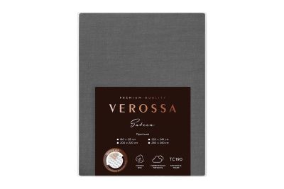 Лот: 23664657. Фото: 1. Простыня Verossa Sateen Graphite. Одеяла, подушки