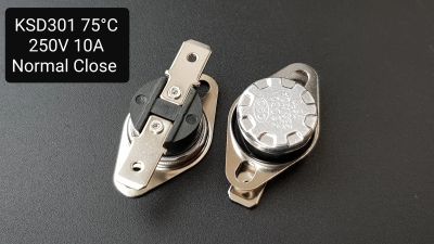 Лот: 18604815. Фото: 1. Термостат KSD301 , 75°C , Градусов... Реле, тумблеры, переключатели