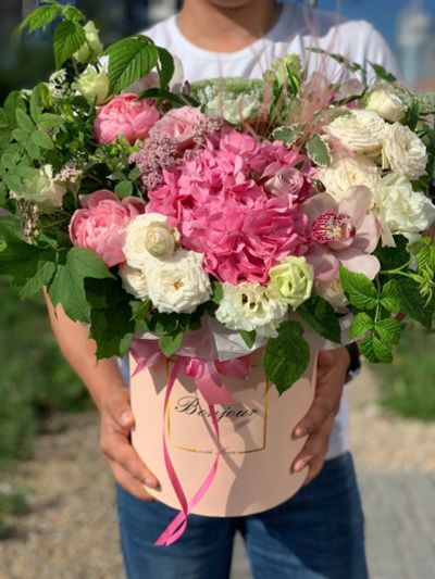 Лот: 16261279. Фото: 1. Flowers box «Амстердам». Свежие цветы