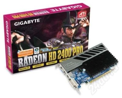 Лот: 282465. Фото: 1. GigaByte Radeon HD 2400 Pro 525... Видеокарты