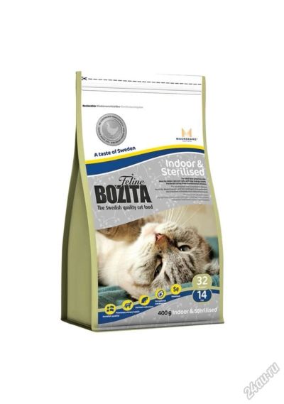 Лот: 5561313. Фото: 1. Корм Bozita Feline Indoor & Sterilised... Корма