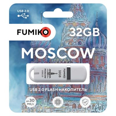 Лот: 19870035. Фото: 1. Флешка Fumiko Moscow 32GB | Цвет... USB-флеш карты