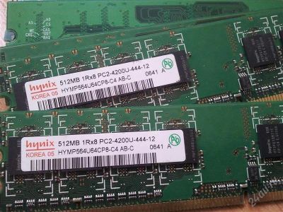 Лот: 2382282. Фото: 1. hynix DDR2 512Mb PC2-4200U. Оперативная память