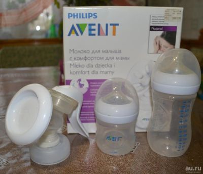 Лот: 8378341. Фото: 1. Молокоотсос ручной Avent + бутылочка... Всё для кормления