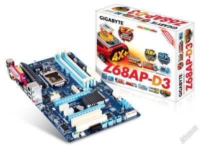 Лот: 5646893. Фото: 1. Материнская плата Gigabyte GA-Z68AP-D3... Материнские платы