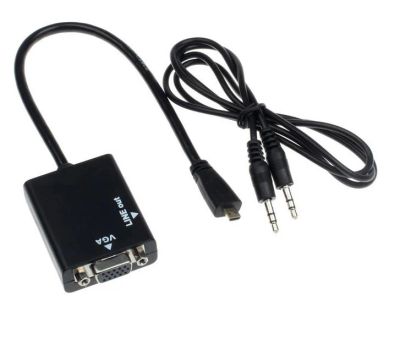 Лот: 6728902. Фото: 1. Micro HDMI to VGA Video Cable... Шлейфы, кабели, переходники