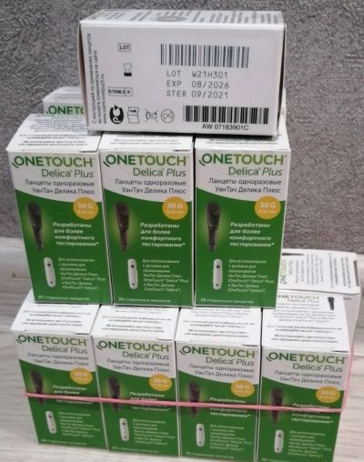 Лот: 21334533. Фото: 1. Ланцеты для прокалывателя One... Медицинские товары