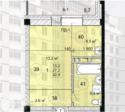 Лот: 19606977. Фото: 1. Продажа Квартира Абакан, Арбан... Квартиры, студии